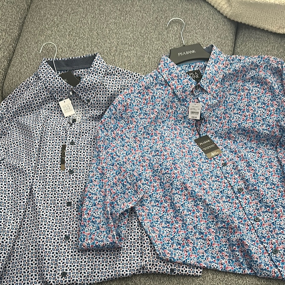 Men's Blue Patterned Shirt